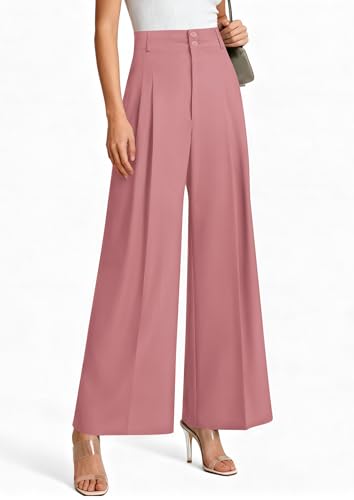 Image of PRETTYGARDEN Women's High Waisted Wide Leg Dress Pants