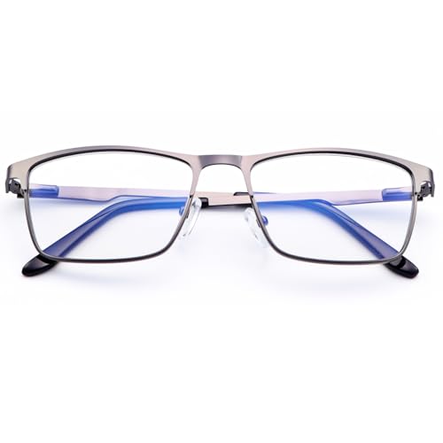 Image of YIMI Mens Blue Light Glasses Men Computer Gaming BlueLight Blocking Glasses Metal Anti Eyestrain Clear Lens Eye Protection