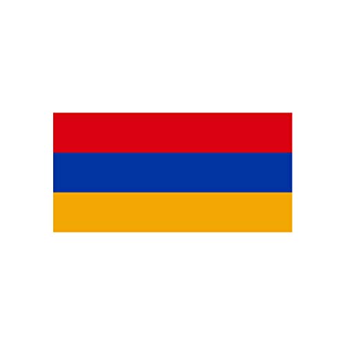 Lot de 2 drapeaux Arménie en tissu thermocollant pour transfert en machine Drapeau arménien Cover