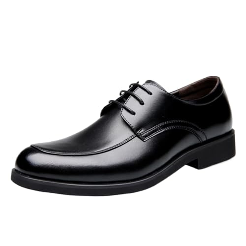 Men's Dress Shoes Business Office Oxfords Comfortable Shoes， Classic Business Dress Leather with Lace Up Elegant Wedding Party Shoes