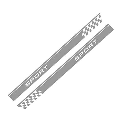 Image of QianBao Auto Racing Body Door Side Stripe Graphic Vinyl Sticker Style 9 Gray