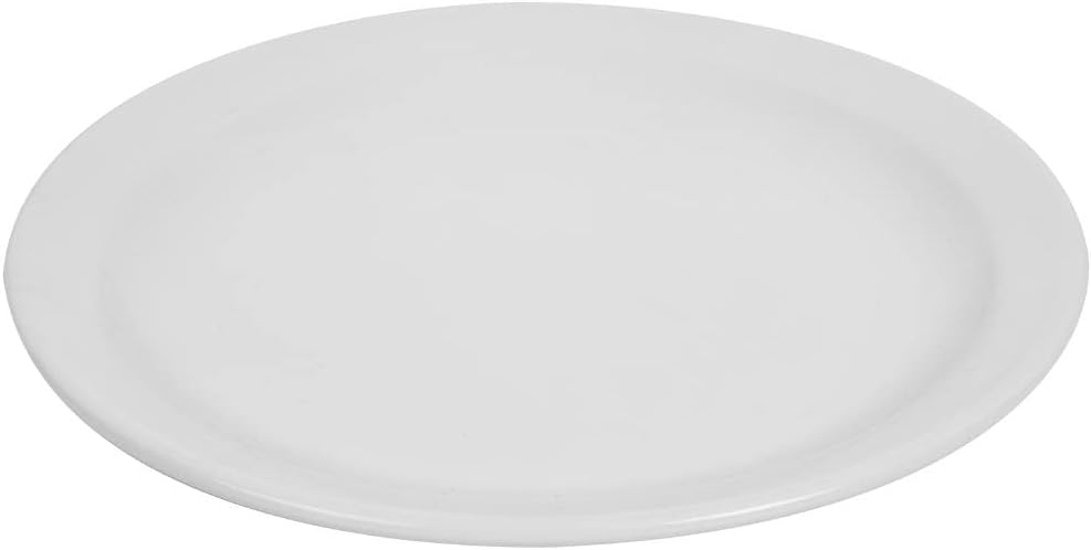 Olympia White Ware Narrow Rimmed Service Plates 202mm Porcelain 12pc