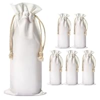 À bouteille : imprimé unique et attrayant, fabriqué dans un matériau stable et robuste, léger et facile à transporter, idéal pour fêtes Pochettes en tissu avec cordon de serrage : pochettes sont réutilisables et leur cordon de serrage pratique permet...