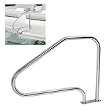 KUAFU Pool Handrail Stainless Steel Swimming Pool Hand Rail Stair Rail Ladder Step Hand Grab Rail Pool Railings for Inground Pools