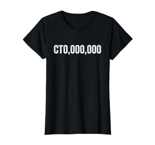 CT0 000 000, Funny CTO T-Shirt, Women, Black, XX-Large
