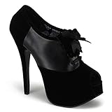  Bordello Instyle-Plateau-Pumps Teeze-16 Samt schwarz Gr. 40