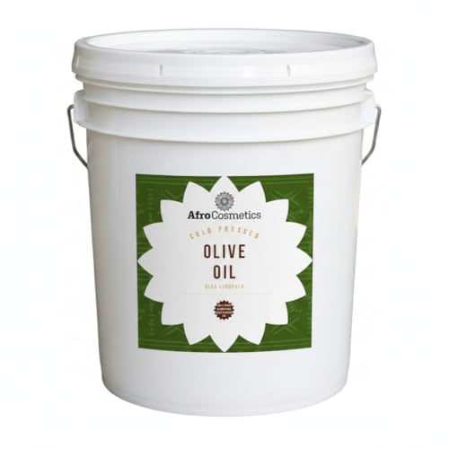 AFROCOSMETICS Pure Olive Oil for Skin and Hair Natural Carrier Oil– 5 Gallon Bulk