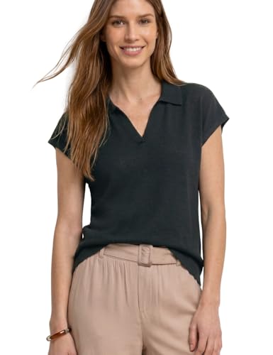 Polo aspect tricoté Femme Street One fini les hauts froissés au bureau