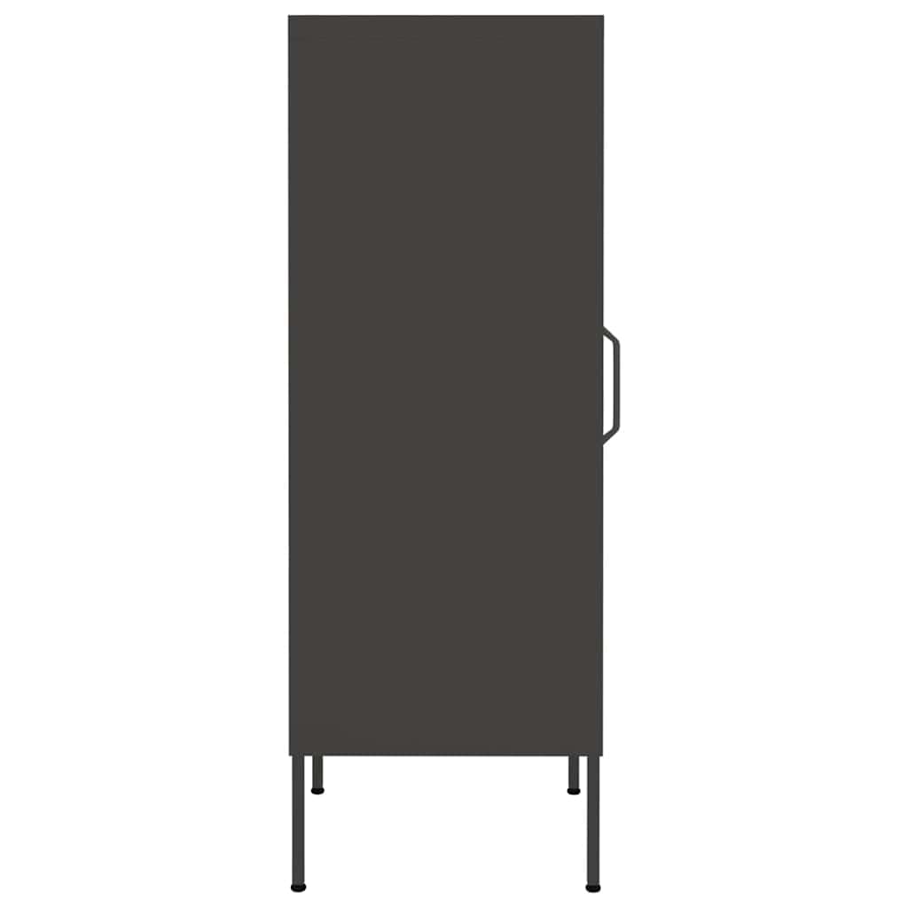 vidaXL Lagerschrank Sideboard Kommode Anrichte Stahlschrank Schrank Beistellschrank Mehrzweckschrank Bücherschrank Standschrank Anthrazit 42,5x35x101,5cm Stahl