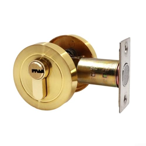 Invisible Door Lock Concealed Auxiliary Lock with Key for Indoor Doors Home Hotel Office Security Zinc Alloy(gold)