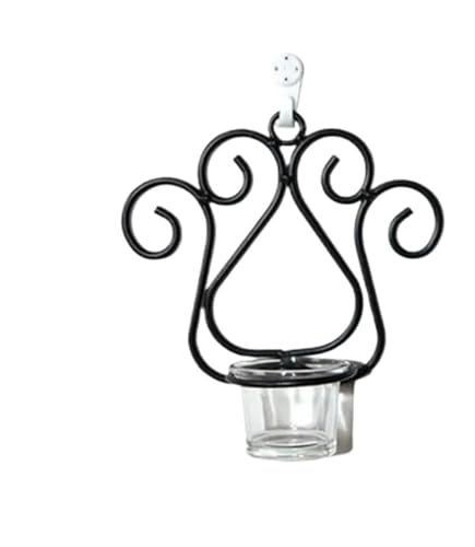 Bougeoirs muraux haut de gamme en fer forgé Noir A style Art déco pour décoration chic