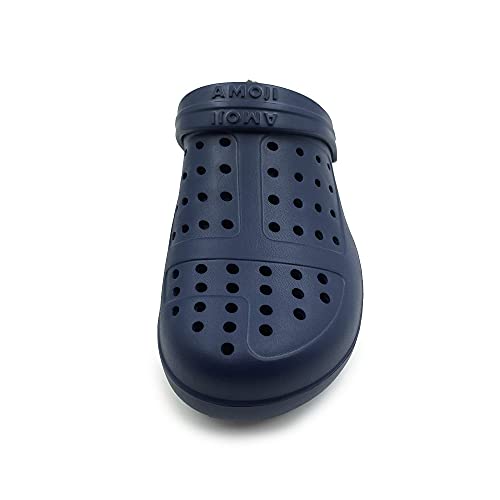 Amoji Unisex Winter Fleece Clog Fur Lined Garden Shoes House Slippers D88183