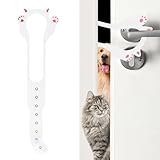 Loquet De Porte pour Chat, 39,9 Cm, Mignon, Patte De Chat, Butée De Porte pour Chat avec 8 Tailles Réglables, Butée De Porte Flexible Plus Résistante, Empêche Les Chiens D'ouvrir Les Portes