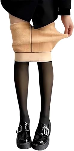 Meia Calça Feminina Térmica Peluciada Forrada Grossa Preta De Lã Inverno Confortável com Pé Quentinh