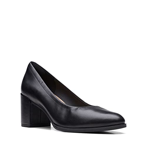Clarks Unisex Freva55 Court Sneaker, Black Leat, 0 US Women by Clarks - Used condition - Image 2