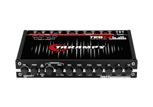 TARAMPS TEQ 7.4 Pro Car Audio Systems 7 Band Graphic Equalizer EQ Blue Lighting Advance Capability...
