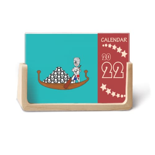 Calendrier bois 2022 durable Panama chic et écoresponsable