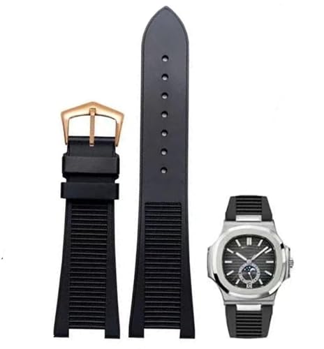 Bracelet silicone Patek Philippe Nautilus 5711 5712G caoutchouc bleu