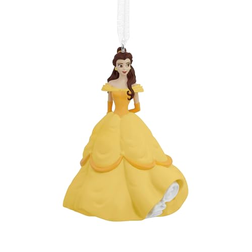 Hallmark Princesse Belle Ornement, La Belle et la Bête, Disney, Robe Jaune, décoration à Suspendre, Noël, Anniversaire
