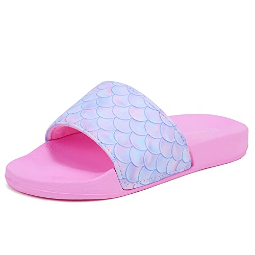 Image of WateLves Girls & Boys Slide Sandals Kids Summer Slippers Slip On for Outdoor Beach Pool Shower (Little Kid /Big Kid)