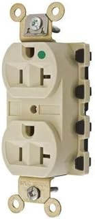 Receptacle, 20 Amps, 125VAC Voltage, NEMA Configuration: 5-20R, Number of Poles: 2 - 1 Each