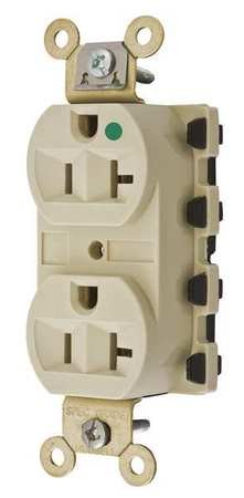 Receptacle, 20 Amps, 125VAC Voltage, NEMA Configuration: 5-20R, Number of Poles: 2 - 1 Each