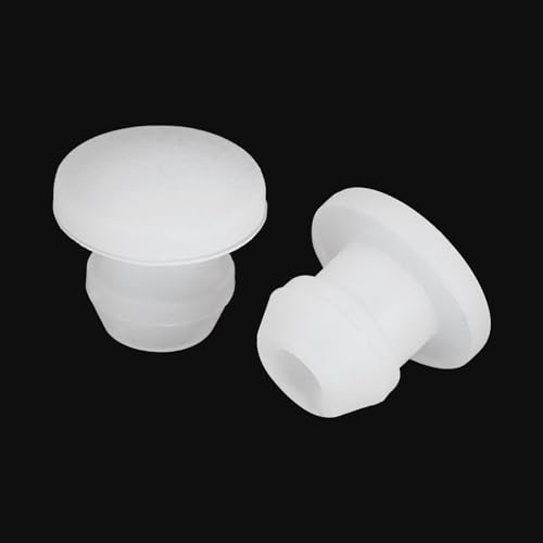 Image of MECCANIXITY Silicone Snap in Locking Hole Plugs Rubber Panel Seal Cover Flush Type Panel Round for Kitchen Rubber Bulkheads Waterproof Sealing Plugs 5mm /0.2 Inch Dia Transparent,Pack of 30