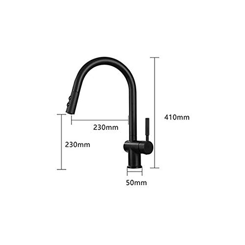 Robinet d'eau chaude et froide rétractable pour grand évier de cuisine - 4