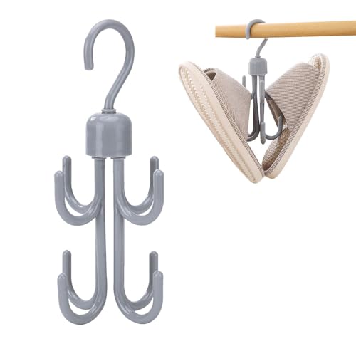 Colgador De Cinturones | Estante Giratorio de 360 Grados con Cuatro Ganchos,Organizador de Armario,para Gorros Abrigos Bufandas Toallas Corbatas Bolsos y Puertas de Baño