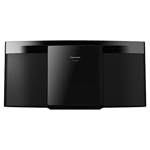 Panasonic SC-HC200EB-K Modern HiFi System with FM Radio, 20W Speaker and CD Player, Bluetooth, USB playback, Black