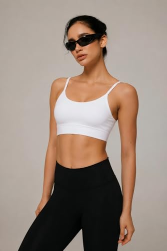 Image of AMRIY Womens Sports Bras for Women Light Support Padded Workout Bras for Women Supportive Seamless Women's Wireless Yoga Bra