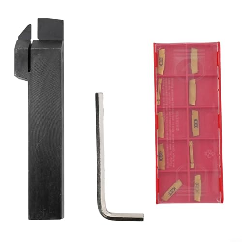 UrbanHui Efficient Cutting Solution 10pcs MGMN200 Inserts + MGEHR20202 20mm Lathe Grooving Parting Off Tool Holder