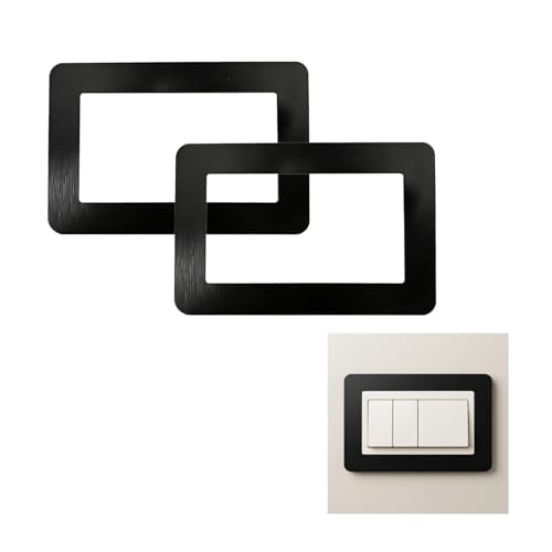 Image of 2 PCS Double Socket Switch Surround Light Switch Surround Cover Plates