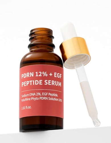 Salmon DNA PDRN 120,000 ppm EGF Peptide Microneedling Serum w/Volufiline, Phyto PDRN 12%, Growth Factor - Anti-Aging Face Serum with Niacinamide, Hyaluronic Acid 1 Fl Oz Korean Skincare