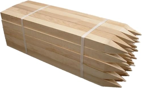 Farm Plastic Supply 4ft Wooden Garden Stakes (5 Pack)