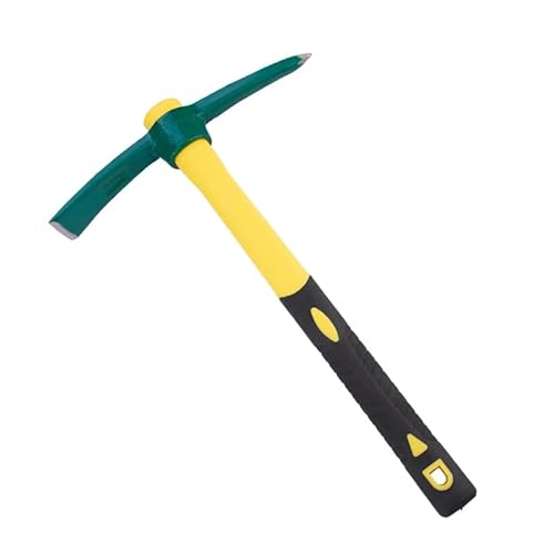 根を掘る道具 小型つるはし 屋外マンガン鋼つるはし 農具 ガーデニング用 除草くわ 鍬 硬い土緩め 石掘り 根切り 切り株処理 花壇掘り 花壇栽培 家庭菜園用 柄付 滑り止めハンドル 防錆 開墾用 (B)