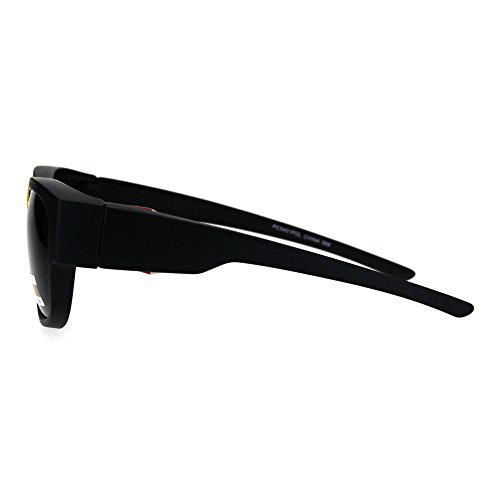 SA106 Polarized Mens Fitover 55mm Light Weight Rectangular Sunglasses3