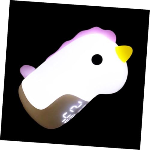 TOBBOMEY シリコン製独角獣目覚まし時計ナイトライト 調光機能付き柔らかい 部屋用ベッドサイドランプ 家や寮にな装飾照明