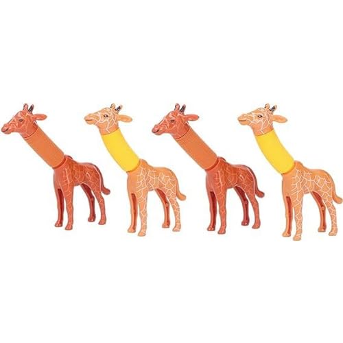 Image of LED Telescopic Suction Cup Giraffe Toy, Pop Tubes Fidget Toys, Shape Changing Telescopic Sensory Tubes Fidget Tubes Sensory Toys Suction Toy, Funny Gift (Pack of 1)