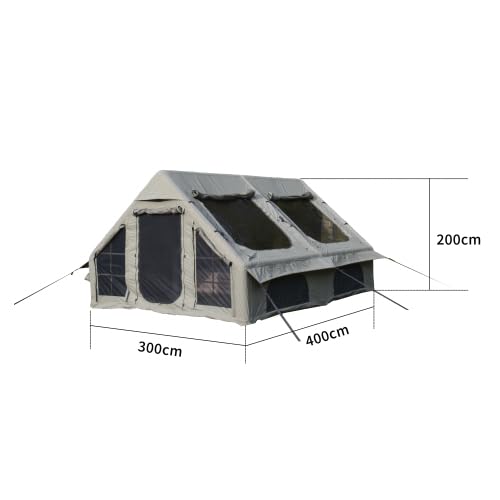 luckdect Tente de Camping Gonflable avec bâches,Tente Gonflable 4-6 Personnes Spacieuse en Toile 300D,PU3000,UPF50 ,Tente Chaude avec Sortie de Poêle pour Famille,Jardin et Extérieur luckdect Tente de Camping Gonflable avec bâches,Tente Gonflable 4-6 Personnes Spacieuse en Toile 300D,PU3000,UPF50 ,Tente Chaude avec Sortie de Poêle pour Famille,Jardin et Extérieur