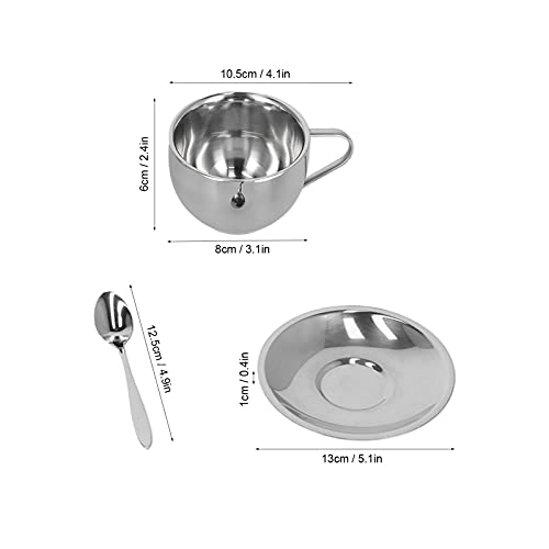 Set tazzine caffè in acciaio inox, tazzine