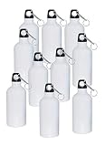 10pcs Blank Coated Sublimation 600ml Aluminium Water Bottle-White Sublimation Transfer