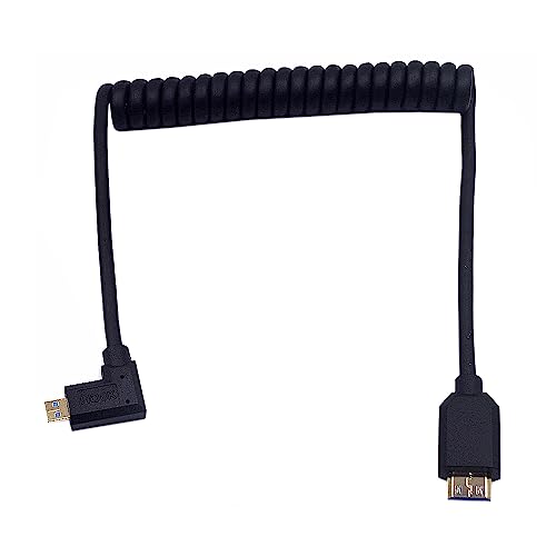 Câble mini HDMI vers micro HDMI 8K coudé 90° extensible 1.2m 3D