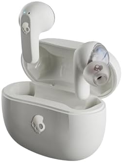 Skullcandy Rail Wireless Earbuds with Mic- 42Hr Battery, Multipoint Pairing, Skull-iQ App, Alexa Voice Control, IP55 Water Resistant – Bone Orange