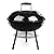 Charcoal Grill with 2 Grilling Racks, Joyfair 14 inch Small Portable BBQ Grill with Locking Lid for Outdoor Camping/Patio/Backyard Barbecue/Tabletop Cooking, Enamel Coated & Dual Vent System (Black)