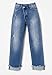 Metietila Women's Crossover Boyfriend Jeans High Waisted Distressed Stretch Jeans Ripped Denim Pants Trendy Lapis Air L