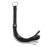 Namvo 2 Stück kleine Schwarze Peitsche, Reitgerte mit Quaste, Rutschfester Griff, Für Reitsport-Training im Freien, Wettkampf-Leistungsübungen, Rollenspiel-Peitsche (30 cm, Schwarz)