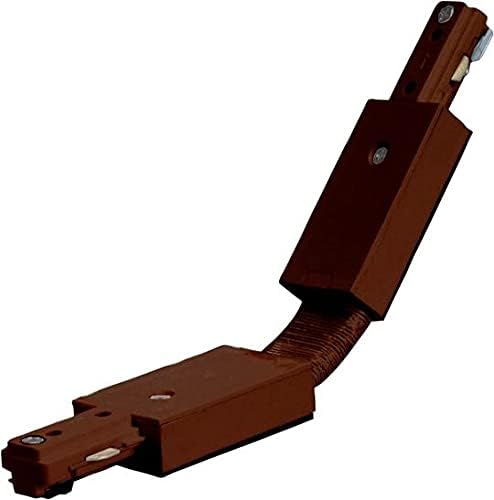OHLECTRIC 2 Pack - Flexible H-Style Track Lighting L-Connector – Brown Finish – Adjustable Angle from 60° to 180° for Seamless Track Integration – Ideal for Residential & Commercial Spaces