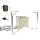 Estufa de campo portátil, estufa de columna vertebral portátil, Estufa de camping portátil pequeña de hombro de cocina, Engranaje exterior ligero potente calentador de cocina resistente al para arramp