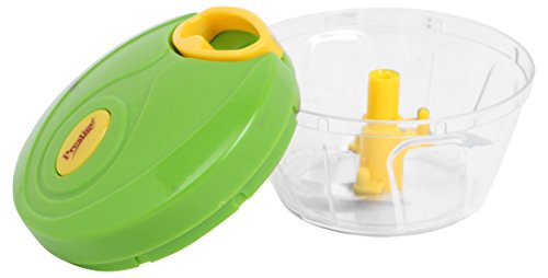Image of Prestige Deluxe Plus Baby Induction Base Aluminium Pressure Handi, 2 Litres, Silver+Prestige 3.0 Plastic Veggie Cutter (Green, 350 ml)
